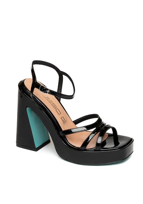 Black alife patent sandal RUSSO G | ALIFE102VERN-NERO